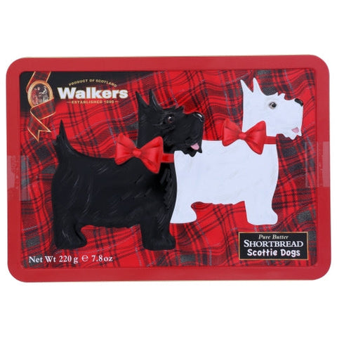Walkers, Shortbread Scottie Dog Tin, 7.8 Oz(Case Of 6) Walkers