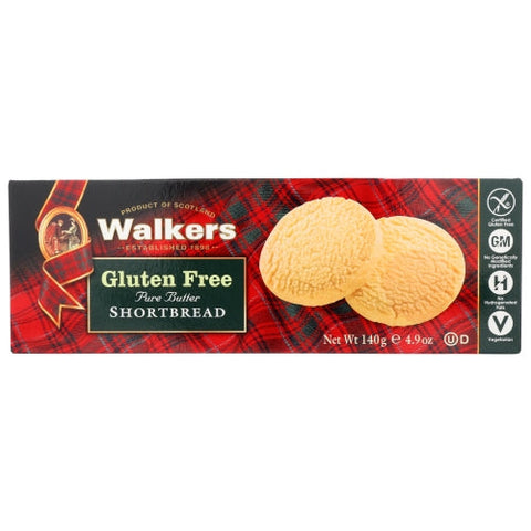 Walkers, Gluten Free Shortbread Cookies, 4.9 Oz(Case Of 6) Walkers