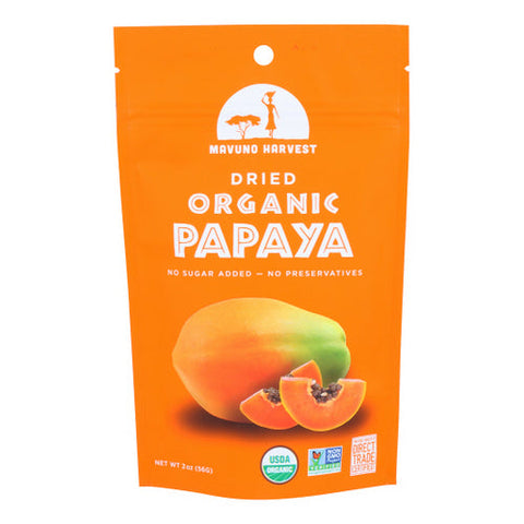 Mavuno Harvest, Organi C Dried Fruit Papaya, 2 Oz(Case Of 6) Mavuno Harvest