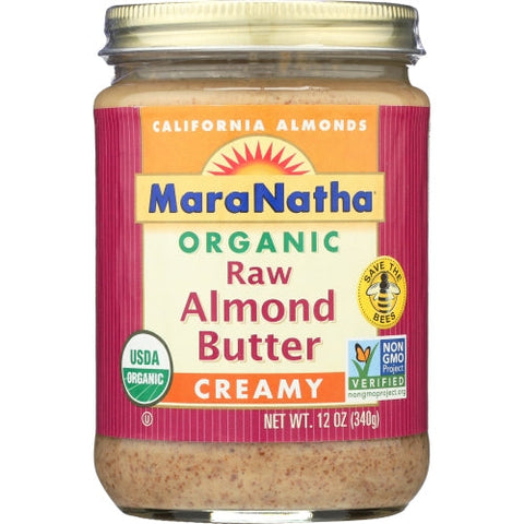 Maranatha, Nut Bttr Almnd Raw Org, 12 Oz(Case Of 6) Maranatha