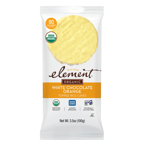 Element Snacks, Organic Dipped Rice Cakes Vanilla Orange, 3.5 Oz(Case Of 6) Element Snacks