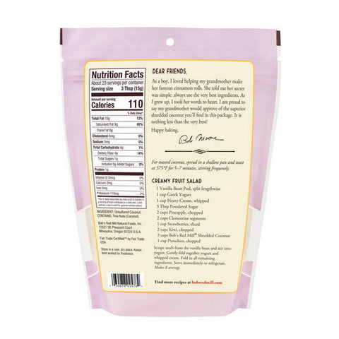 Bobs Red Mill, Coconut Shredded, 12 Oz(Case Of 4)