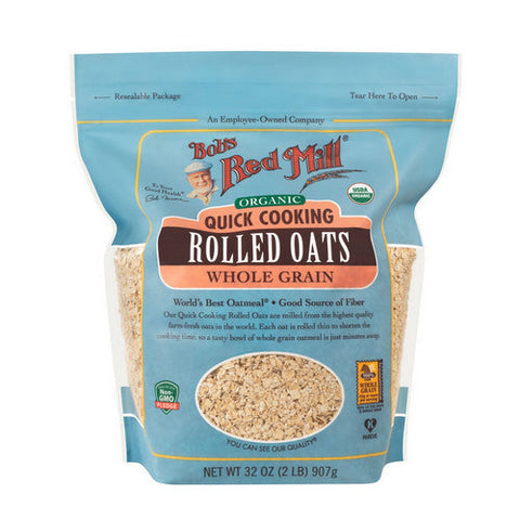 Bobs Red Mill, Organic Quick Cooking Rolled Oats, 32 Oz(Case Of 4) Bobs Red Mill