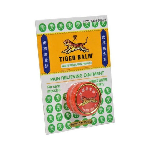 Tiger Balm, Pain Relieving Ointment White Regular Strength, 0.14 Fl Oz
