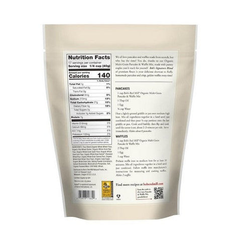 Bobs Red Mill, Organic 7 Grain Pancake & Waffle Mix, 24 Oz(Case Of 4)