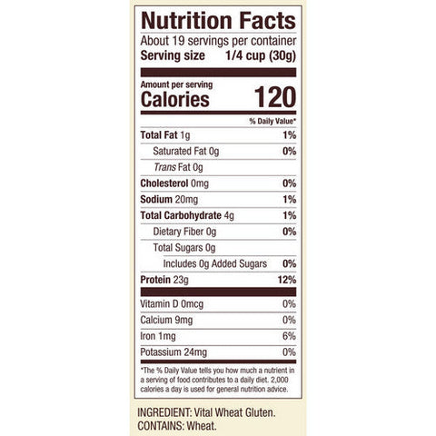 Bobs Red Mill, Wheat Flour Gluten, 20 Oz(Case Of 4) Bobs Red Mill