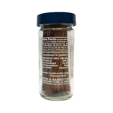 Morton & Bassett, Organic Cinnamon Sticks, 1.1 Oz(Case Of 3) Morton & Bassett