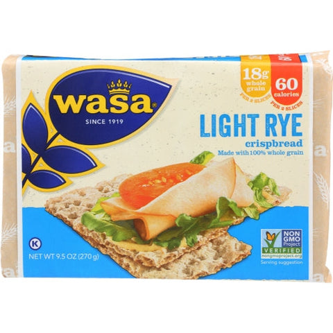 Wasa, Crispbread Rye Lite, 9.5 Oz(Case Of 12) Wasa