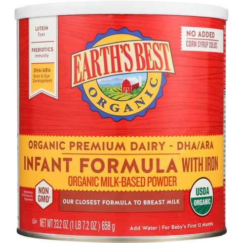 Earth's Best, Baby Formula W Iron Org, 21 Oz(Case Of 4) Earth's Best