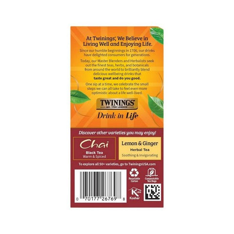 Twinings Tea, Tea Chai Pmpkn Spice, 20 Bags(Case Of 6) Twinings Tea