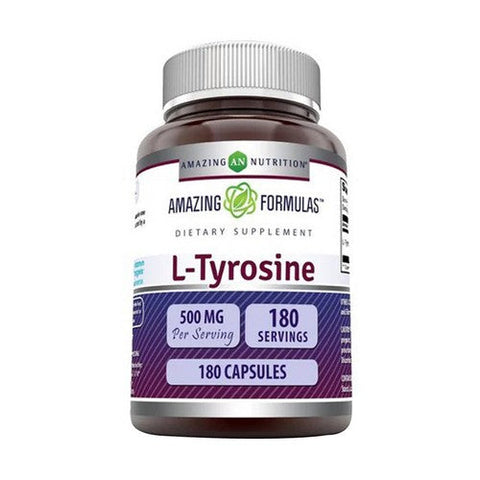 Amazing Nutrition, Amazing Formulas L-Tyrosine, 500 mg, 180 Caps Amazing Nutrition