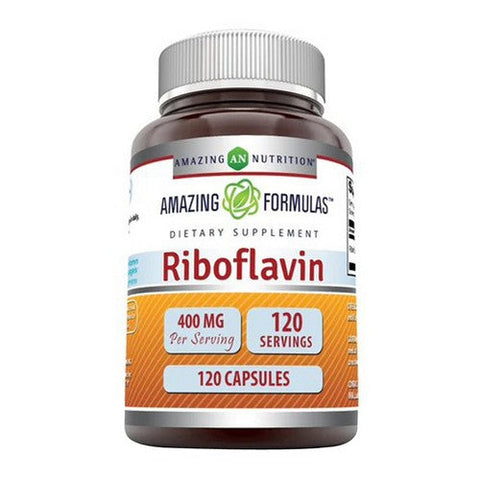 Amazing Nutrition, Amazing Formulas Riboflavin, 400 mg, 120 Caps Amazing Nutrition