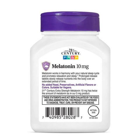 21st Century, Melatonin Prolonged Release, 10 Mg, 120 Tabs