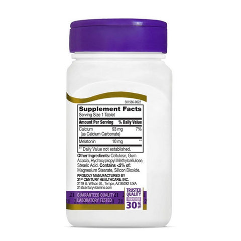 21st Century, Melatonin Prolonged Release, 10 Mg, 120 Tabs