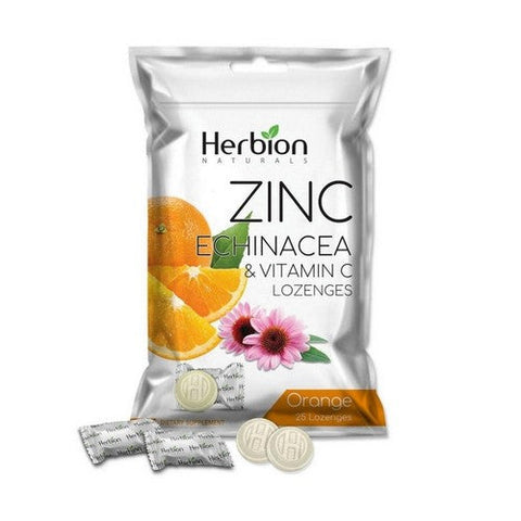 Herbion, Zinc Echinacea And Vitamin C Lozenges Orange, 25 Count Herbion