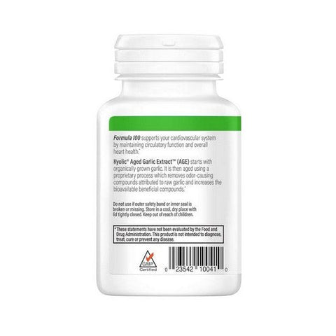 Kyolic, Aged Garlic Extract Cardiovascular Health Original Formula 100, 100 Count Kyolic