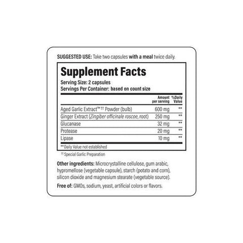 Kyolic, Aged Garlic Extract Cleanse And Digestion Formula 102, 200 Veg caps Kyolic