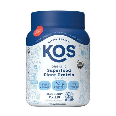 Kos, Organic Plant Protein with Blue Spirulina & Immunity Blend, 20.6 Oz Kos