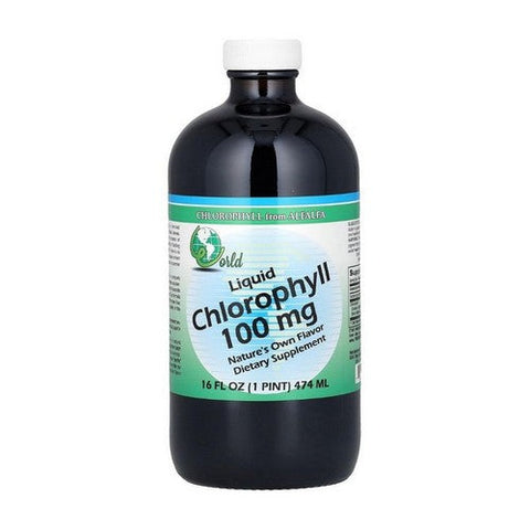 World Organics, Liquid Chlorophyll, 100 mg, Liquid 16 Oz