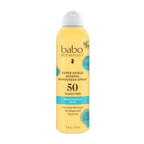 Babo Botanicals, Sheer Mineral Sunscreen Spray SPF 50, 6 Oz Babo Botanicals