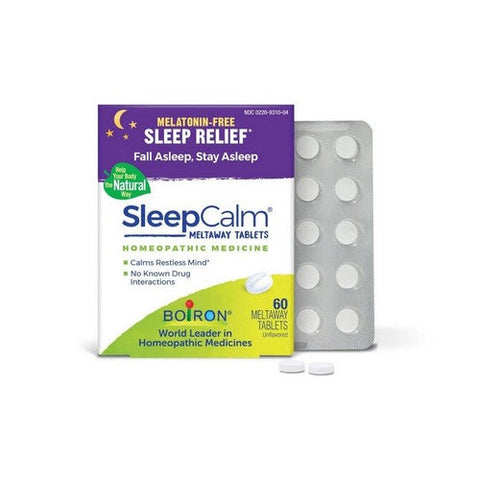 Boiron, SleepCalm Tablets Sleep Relief Fall Asleep Stay Asleep Calms Restless Sleep Unflavored, 60 Tabs Boiron