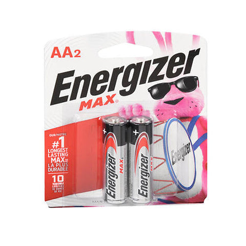 Energizer, Max Alkaline Batteries Aa, 2 Count Energizer