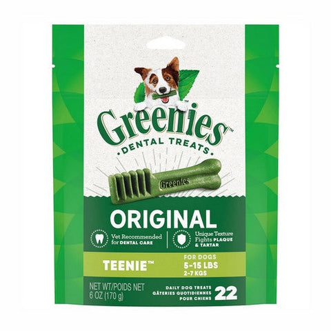 Original Teenie Dental Dog Treats 6 Oz by Greenies