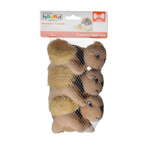 Plush Squeakin' Animals - Squirrels 3 Pack by Plush Puppies