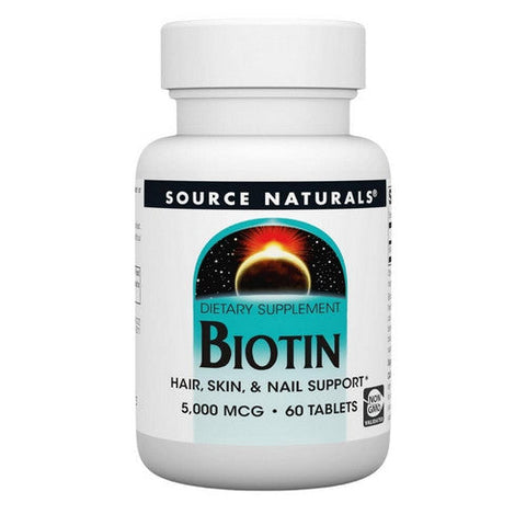 Source Naturals, Biotin, 5 mg, 60 Tabs Source Naturals