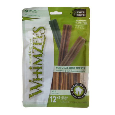 Whimzees, Natural Dental Care Stix Dog Treats, Medium - 14 Pack - (Dogs 25-40 lbs) Whimzees