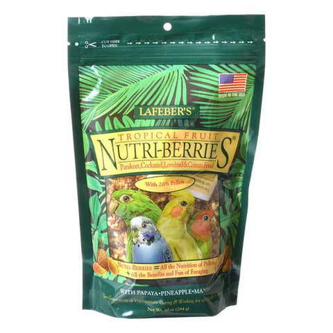 Lafeber, Tropical Fruit Nutri-Berries Parakeet, Cockatiel & Conure Food, 10 oz Lafeber