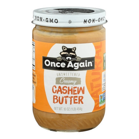 Once Again, Cashwe Butter Creamy Unsweetened, 16 Oz Once Again
