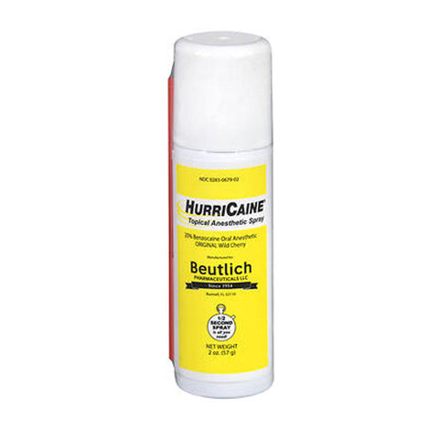 Beutlich Incorporated, HurriCaine Topical Anesthetic Spray, Original Wild Cherry 2 Oz Beutlich Incorporated