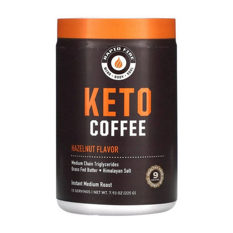 Rapid Fire, Keto Coffee Hazelnut, 7.93 Oz Rapid Fire