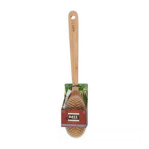 Bass Brushes, Body Care Body Brush 81 Dark Bamboo Oval Style With Natural Bristles, 1 Count Bass Brushes