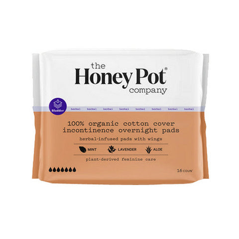 The Honey Pot, Organic Incontinence Overnight Herbal Pads, 16 Count The Honey Pot