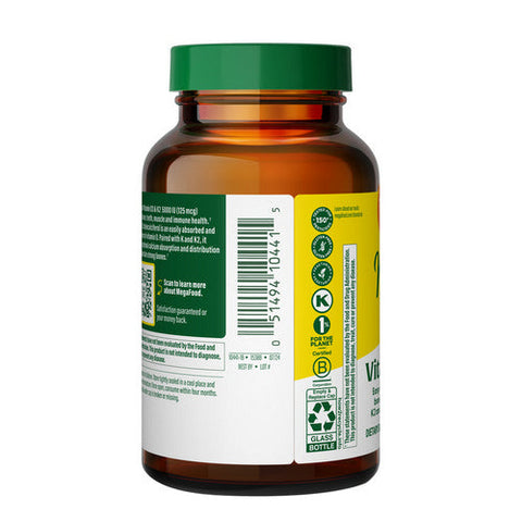 MegaFood, Vitamin D3 And K2, 5000 IU 120 Caps MegaFood