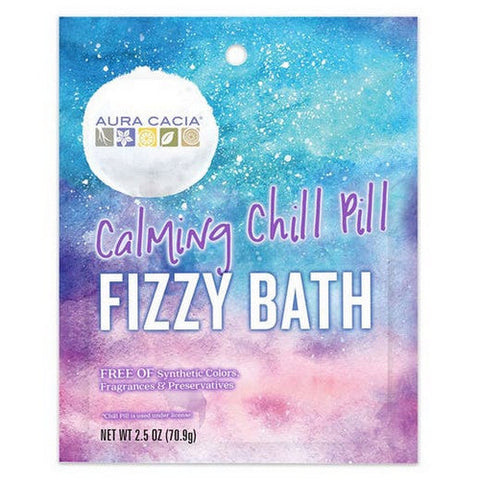 Aura Cacia, Fizzy Bath Packet Calming Chill Pill, 2.5 Oz Aura Cacia