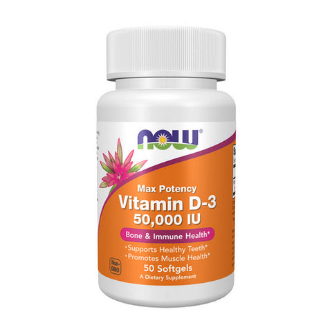 Now Foods, Vitamin D-3, 50,000 IU, 50 Softgels Now Foods