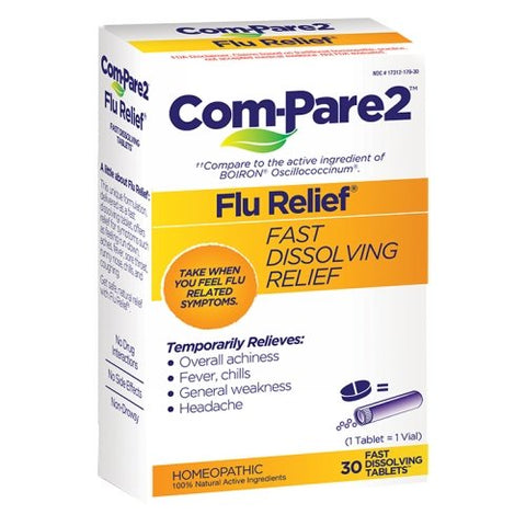 Com-Pare2, Flu Relief Fast Dissolving, 30 Tabs Com-Pare2