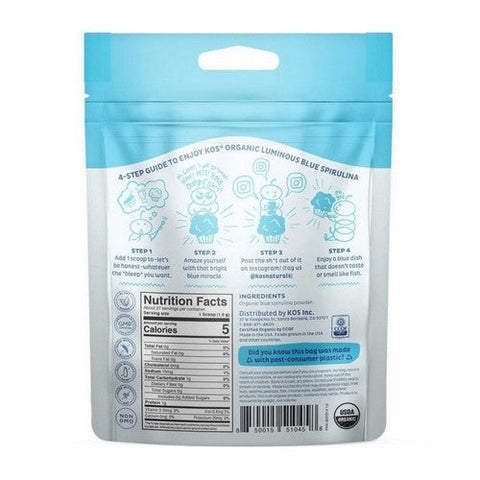 Kos, Organic Blue Spirulina Superfood, 1.4 Oz Kos
