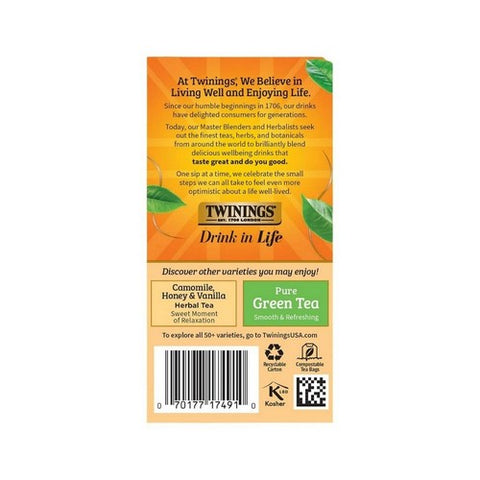 Twinings Tea, Peppermint And Creamy Vanilla Caffeine Free, 20 Bags (Case of 6) Twinings Tea