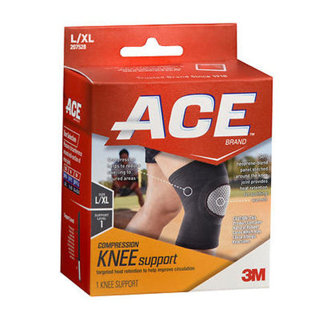 Ace, Compression Knee Support L/Xl Support Level 1, 1 Count Ace