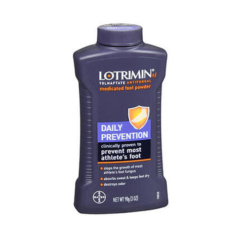 Lotrimin, Af Daily Prevention Tolnaftate Antifungal Medicated Foot Powder, 3 Oz Lotrimin
