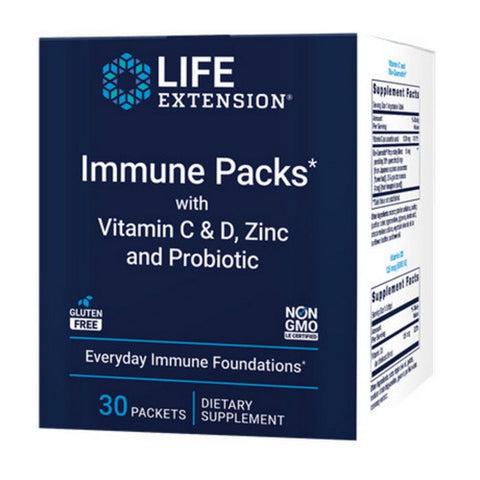 Immune Packs With Vitamin C & D Zinc And Probiotic 30 Count by Life Extension