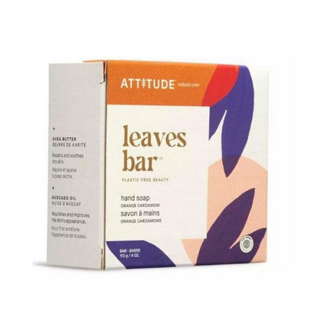 Attitude, Leaves Bar Hand Soap Orange Cardamom, 4 Oz Attitude