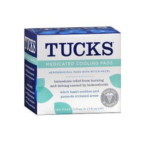 Tucks, Witch Hazel Hemorrhoid Relief, Box Of 100 Tucks