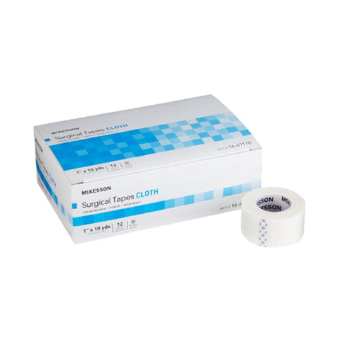 McKesson, Silk-Like Cloth Medical Tape 1 Inch x 10 Yard White, 1 Roll