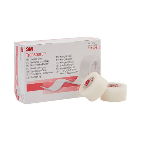3M, Transpore Plastic Medical Tape 1 Inch x 10 Yard Transparent, Box Of 12 3M