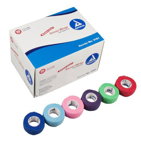 Dynarex, Sensi-Wrap Self-adherent Closure Cohesive Bandage 1 Inch x 5 Yard, 1 Roll Dynarex